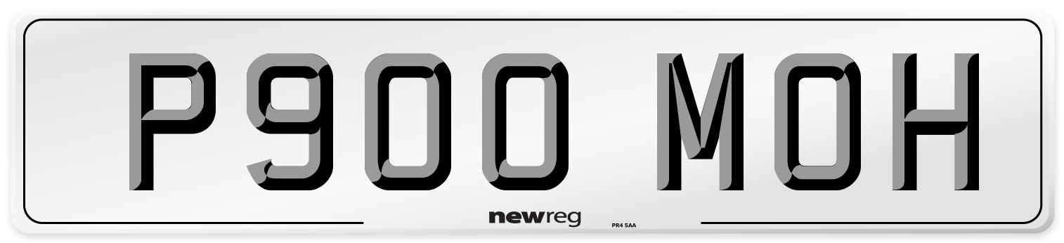 P900 MOH Number Plate from New Reg